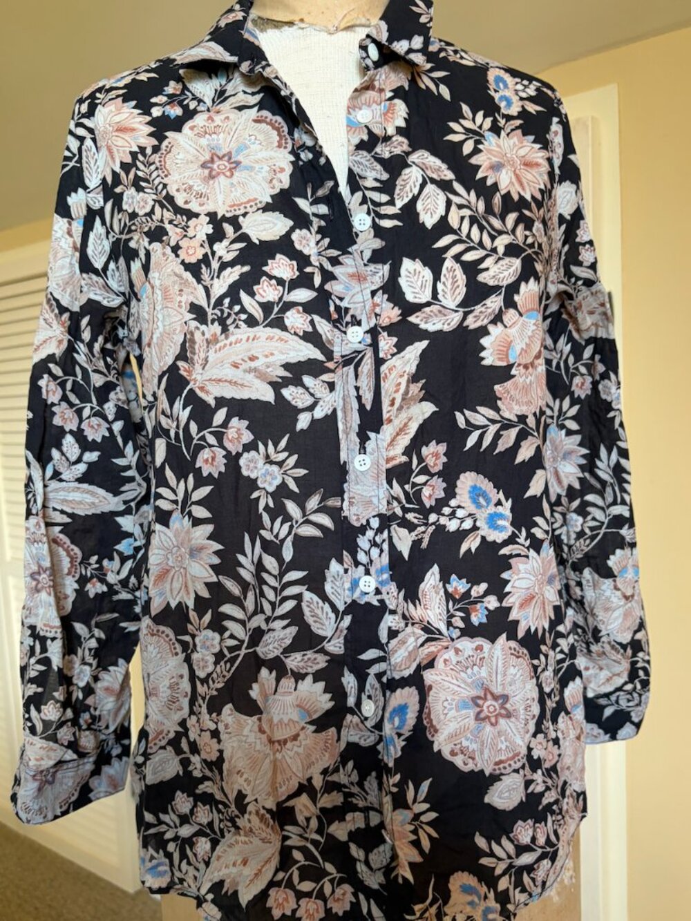 Sezane Pierro Shirt Top sz 34 XS